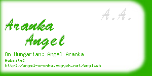 aranka angel business card